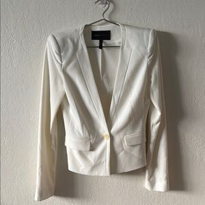 BCBGMaxAzria Women's Tyler Off-White Blazer Structured Lapel Size XS